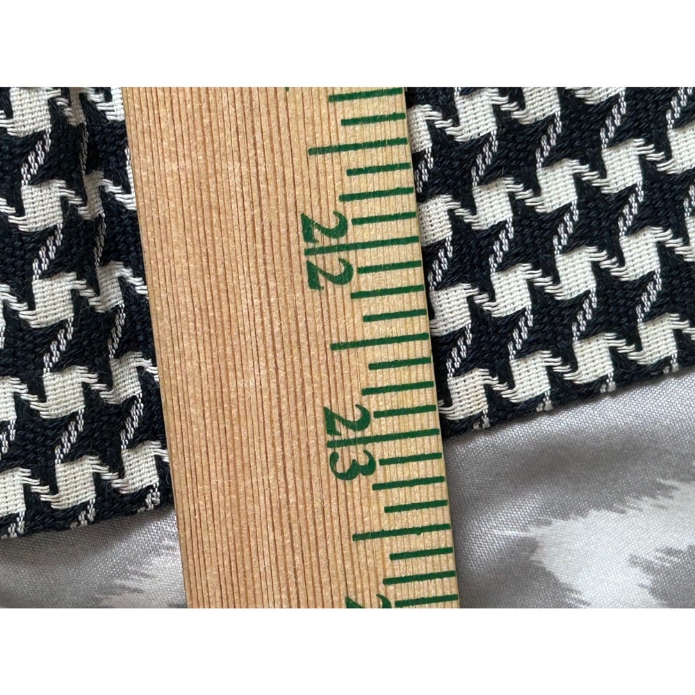Vintage Herman Marcus Black White Houndstooth Vest and Pleated Skirt Set Size 12 - Picture 9 of 11